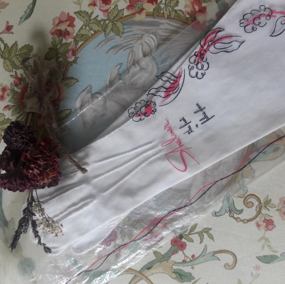 VINTAGE "SHALIMAR" LONG, WHITE, COTTON GLOVES! 6.5
